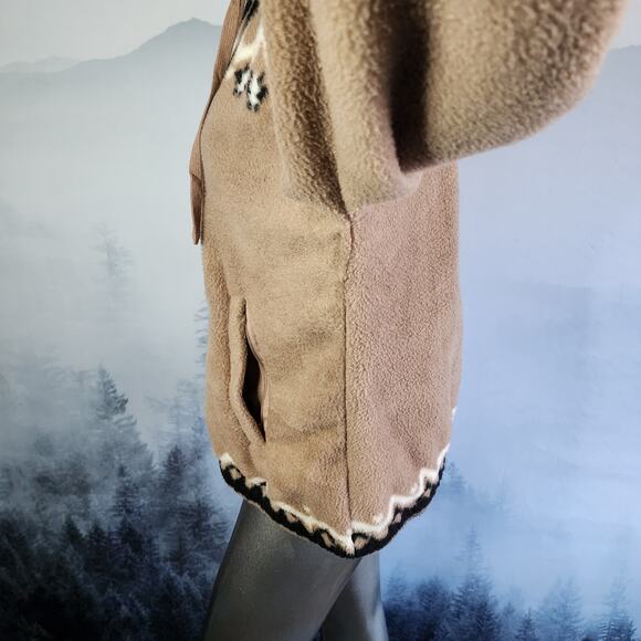 O'neill Lynwood Super Fleece Light Brown Full Zip Hoodie | Women's XS - Picture 10 of 16